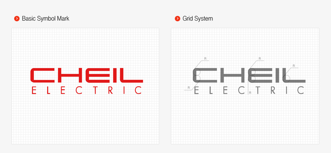 basic symbol mark와 Grid system 이미지
